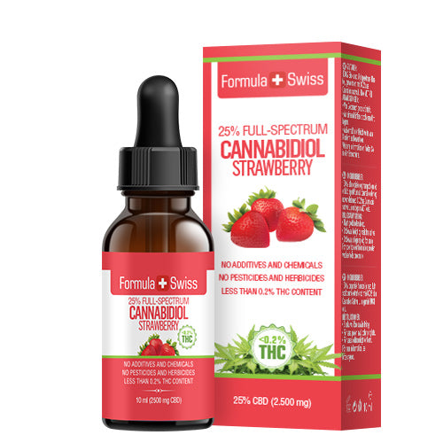 CBD Oil Full Spectrum Strawberry Flavour Formula Swiss